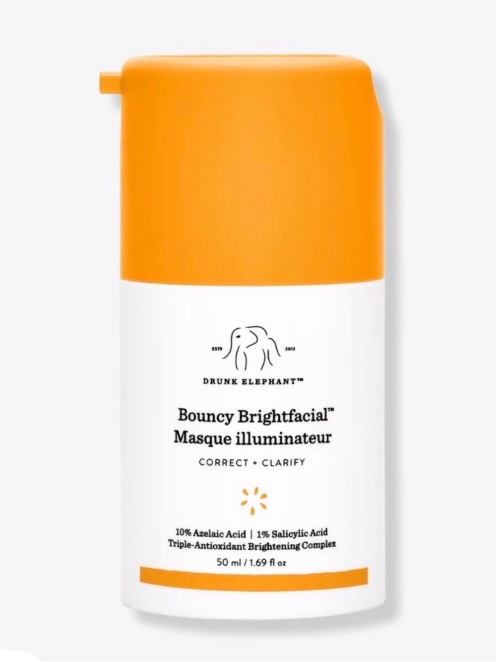 Drunk Elephant Bouncy Brightfacial Illuminating Mask 1.69 fl oz — New in Box